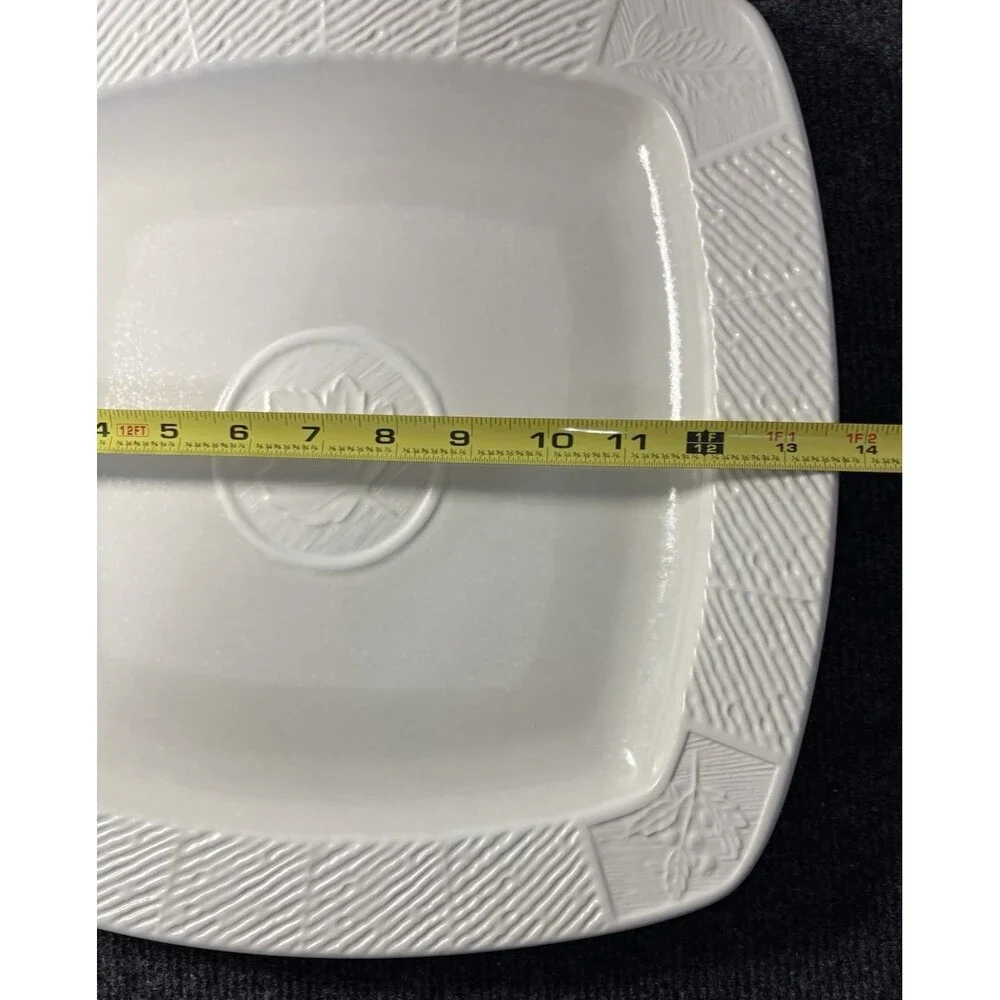 Pfaltzgraff Sierra Square Serving Platter 13 Inch White VTG Discontinued EUC
